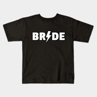 Bride Rocks (Hen Night / Bachelorette Party / Heavy Metal / White) Kids T-Shirt